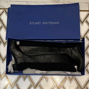 Stuart Weitzman Tall Black Leather Boots